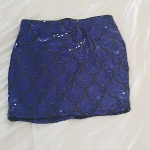 Vintage Lily White sequin mini size small